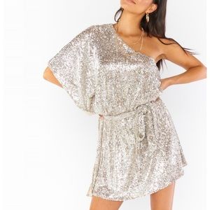 Show Me Your Mumu Trish Dress- Platinum Sequins